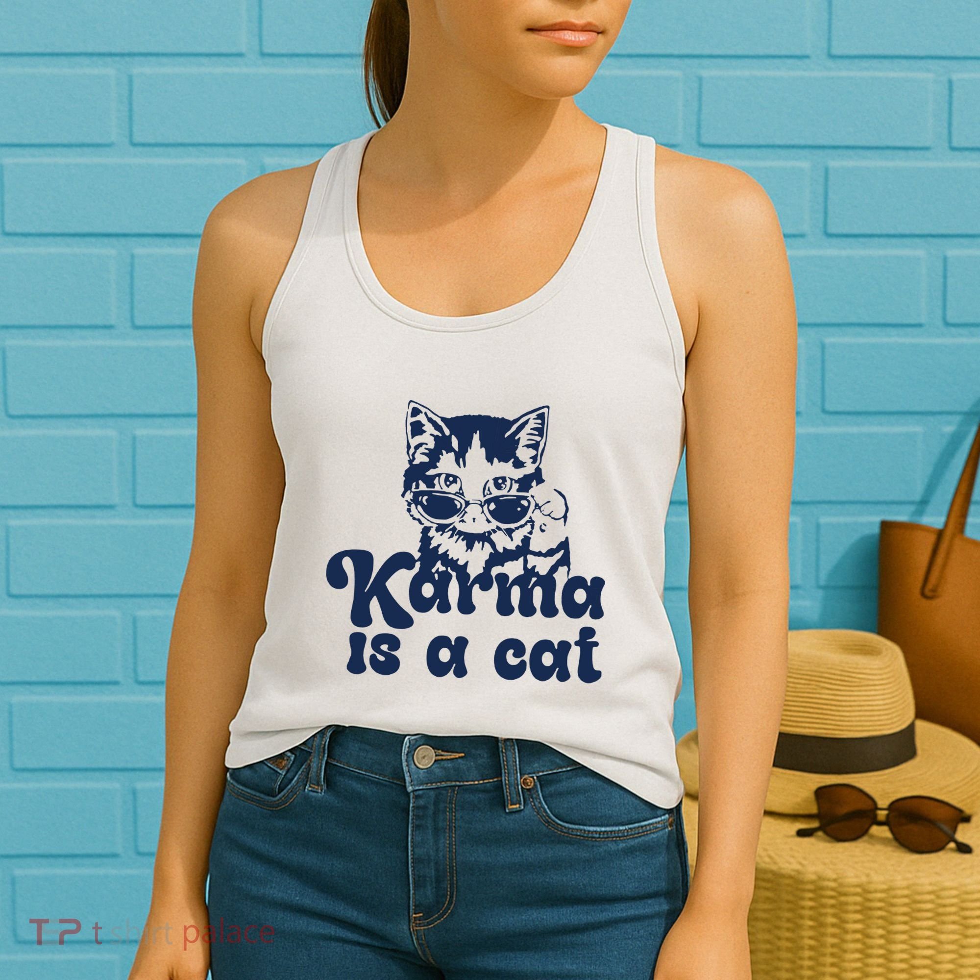 Karma Is A Cat Women's Tank Top