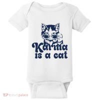 Karma Is A Cat Baby Bodysuit thumb 0