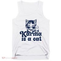 Karma Is A Cat Tank Top thumb 0