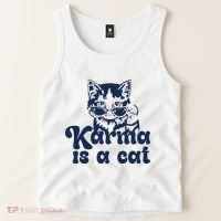 Karma Is A Cat Tank Top thumb 2