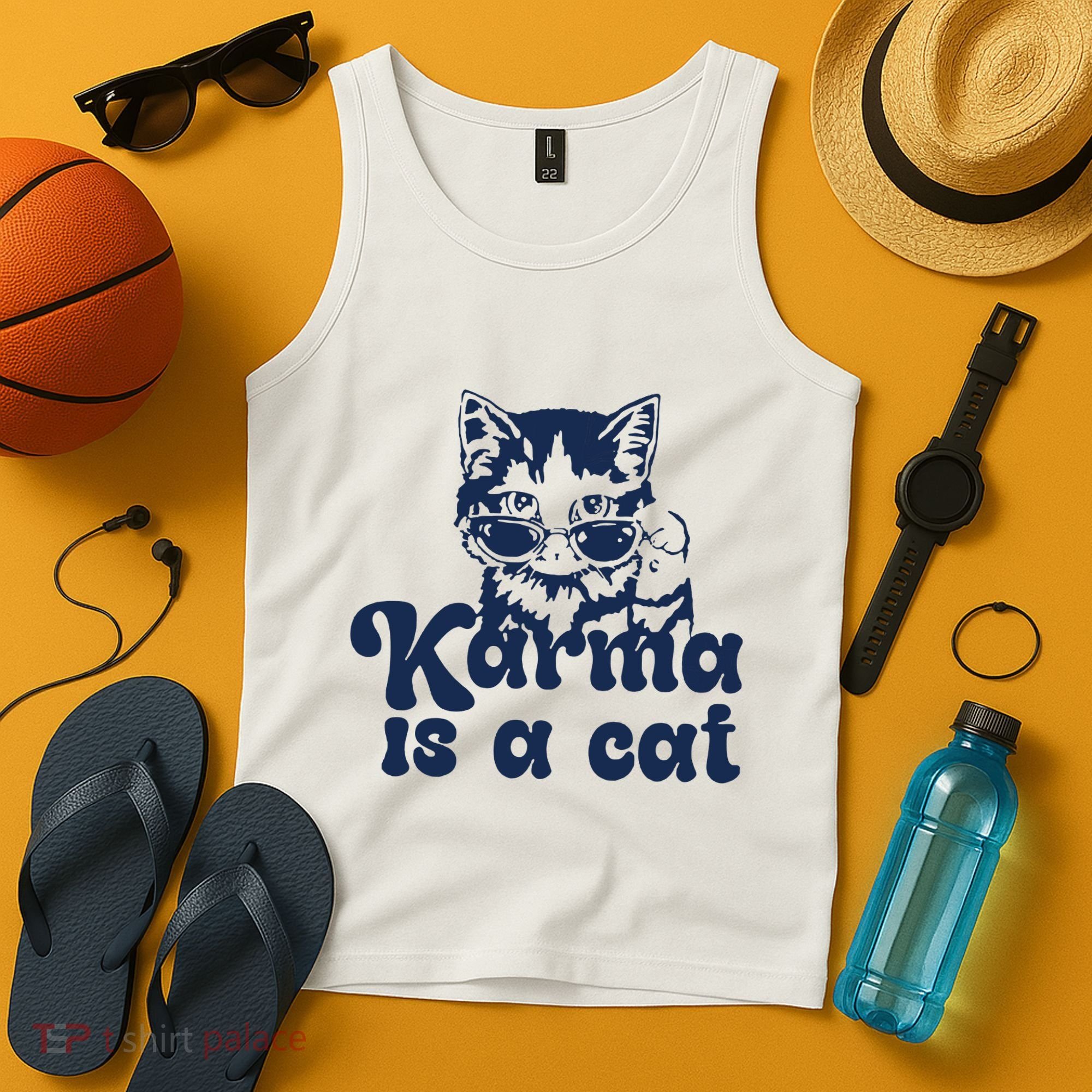 Karma Is A Cat Tank Top