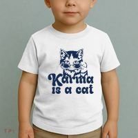 Karma Is A Cat Toddler T-Shirt thumb 2