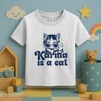 Karma Is A Cat Toddler T-Shirt thumb 3