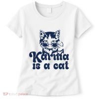 Karma Is A Cat Women's T-Shirt thumb 0
