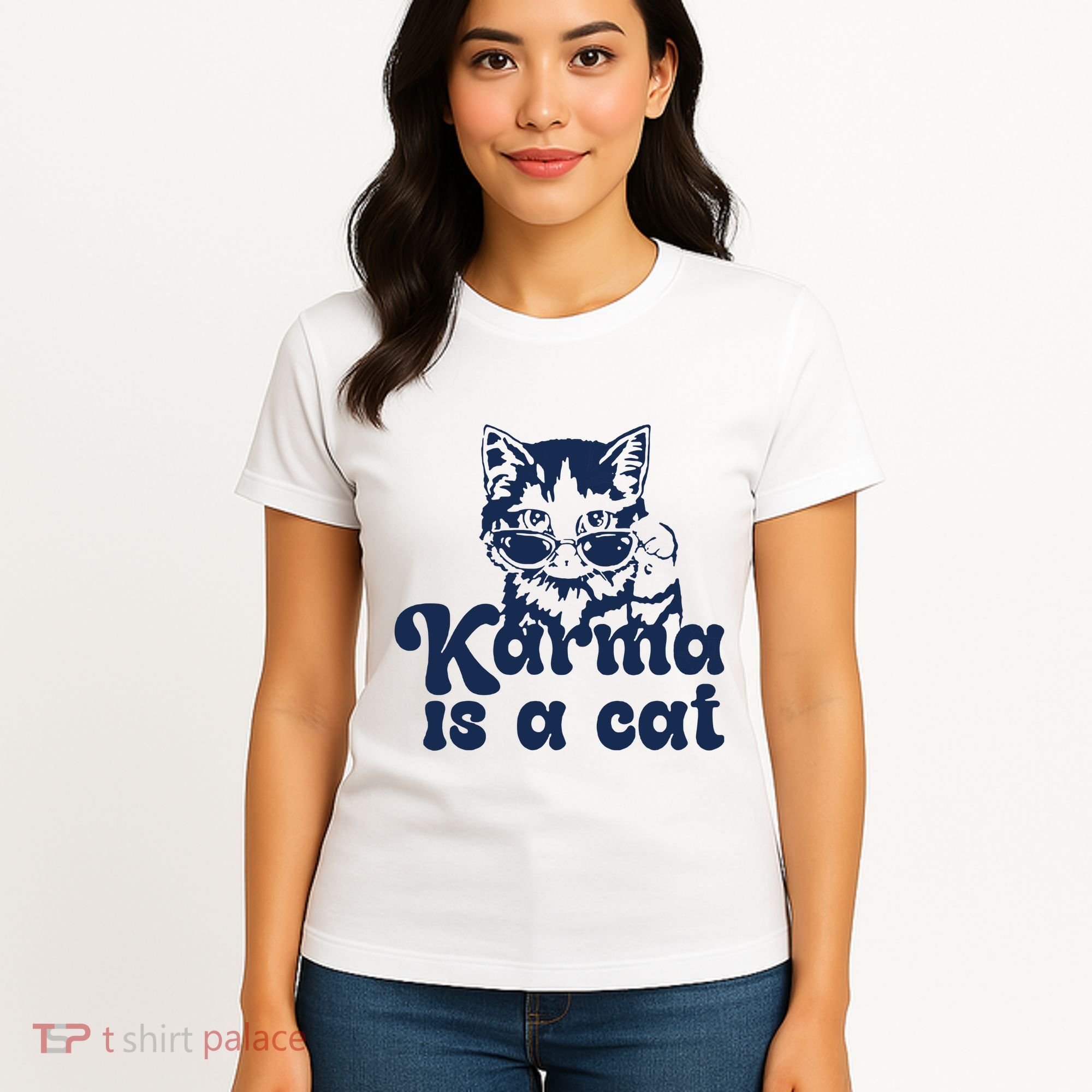 Karma Is A Cat Women's T-Shirt