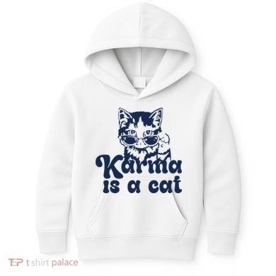Karma Is A Cat Kids Hoodie