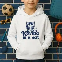 Karma Is A Cat Kids Hoodie thumb 2