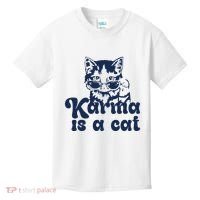 Karma Is A Cat Kids T-Shirt thumb 0