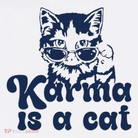 Karma Is A Cat Kids T-Shirt thumb 4