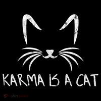 Karma Is A Cat Funny Cat Lover Gift Women's Hoodie thumb 2
