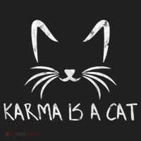 Karma Is A Cat Funny Cat Lover Gift Hat thumb 2