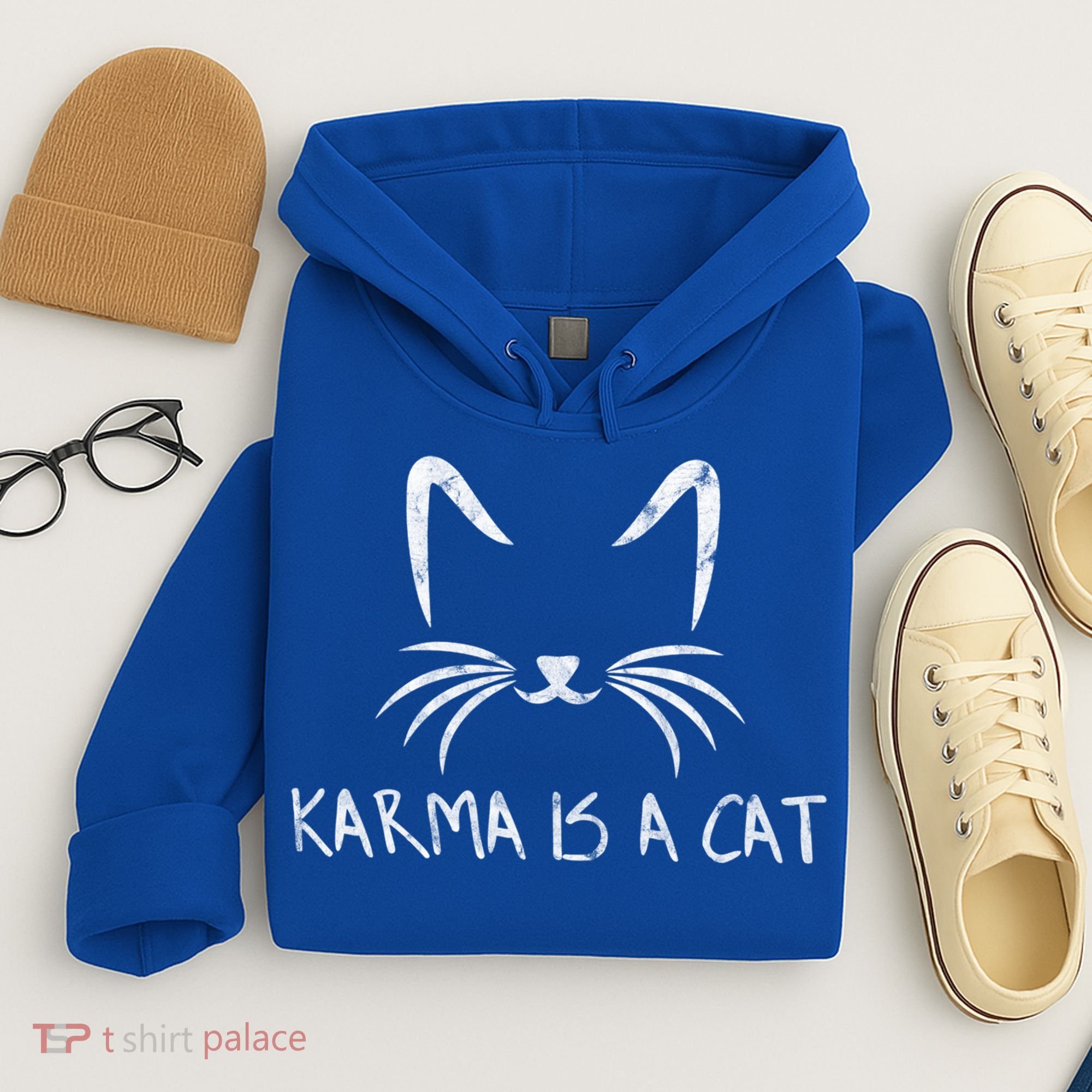 Karma Is A Cat Funny Cat Lover Gift Hoodie