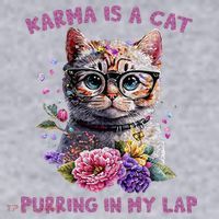 Karma Is A Cat Purring In My Lap Women's Sweatshirt thumb 2