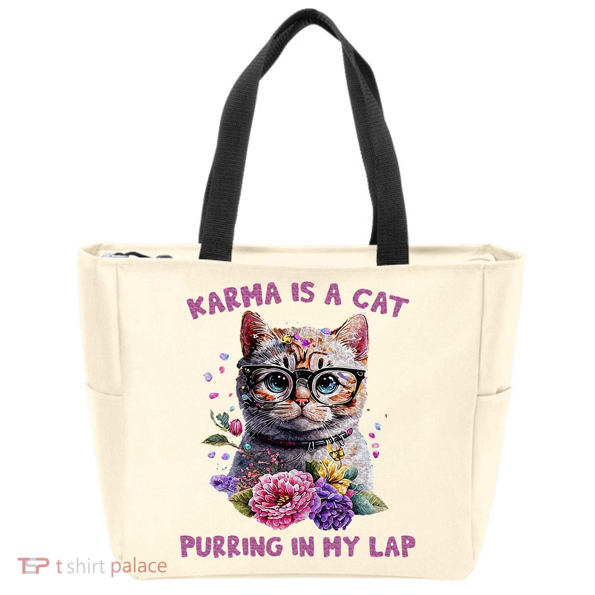 Karma Is A Cat Purring In My Lap Tote Bag