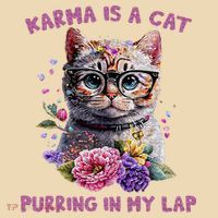 Karma Is A Cat Purring In My Lap Tote Bag thumb 4