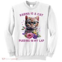 Karma Is A Cat Purring In My Lap Sweatshirt thumb 0