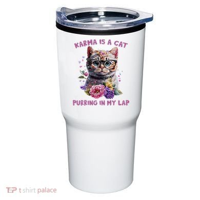 Karma Is A Cat Purring In My Lap Tumbler