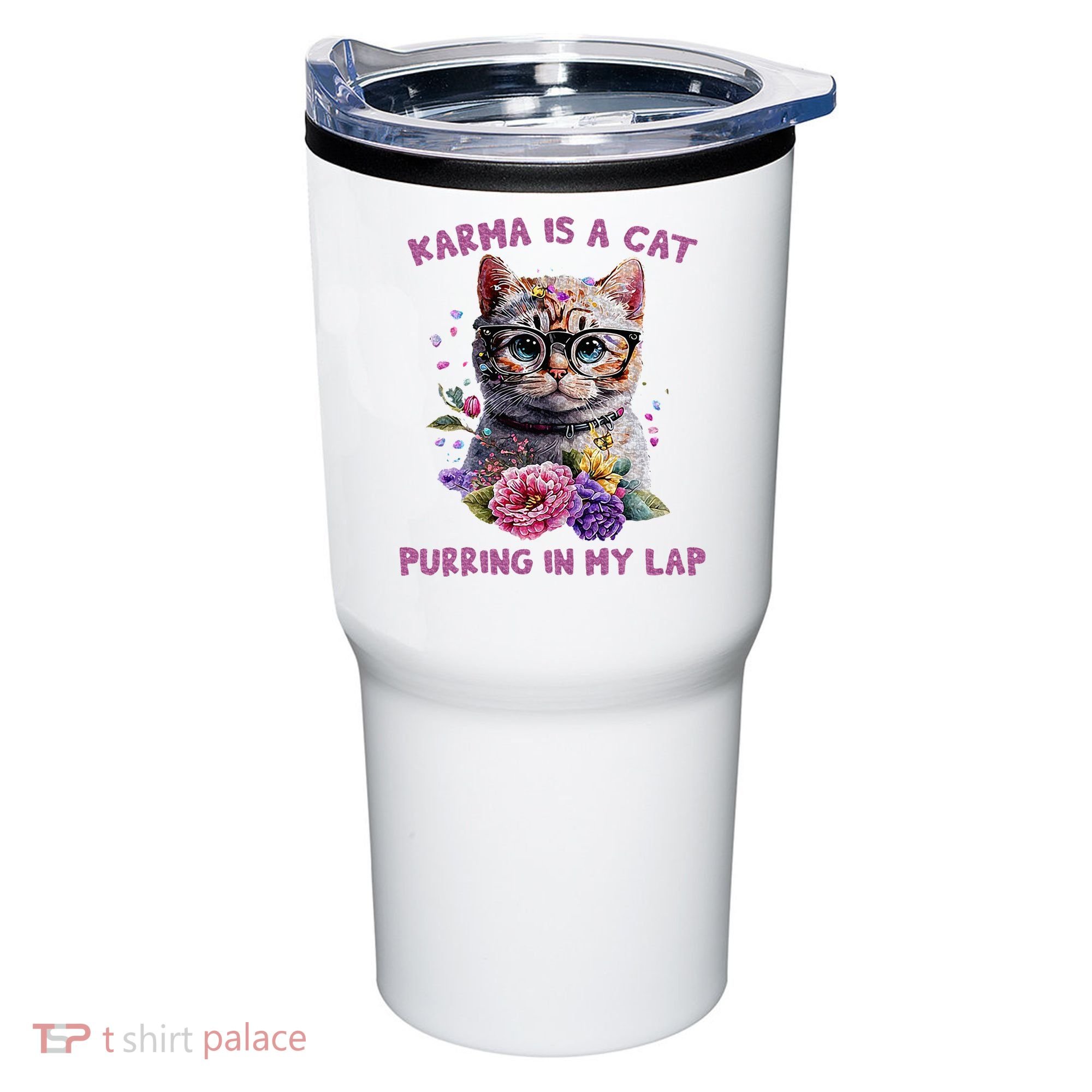 Karma Is A Cat Purring In My Lap Tumbler