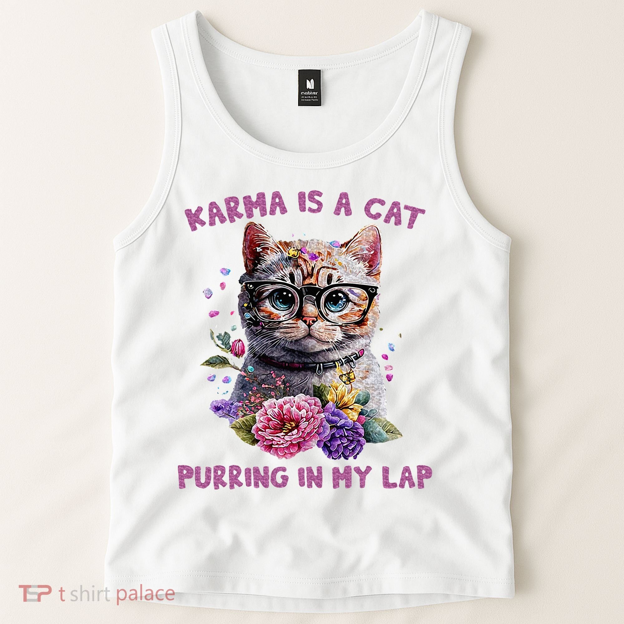 Karma Is A Cat Purring In My Lap Tank Top