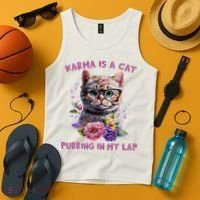Karma Is A Cat Purring In My Lap Tank Top thumb 4