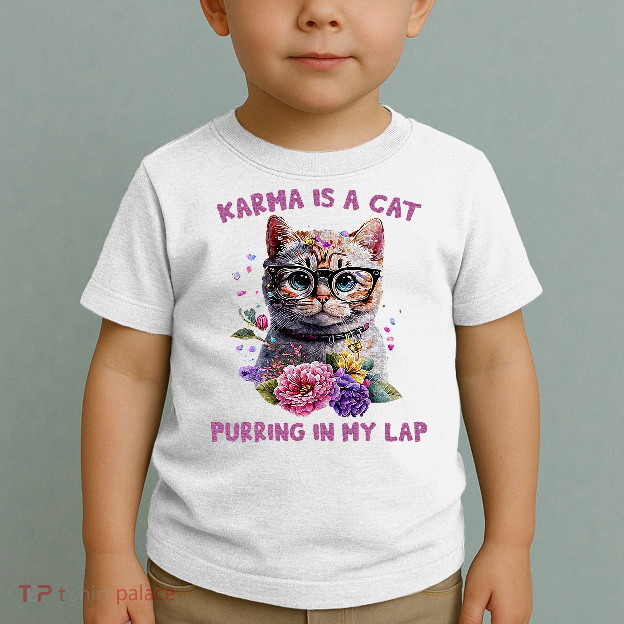 Karma Is A Cat Purring In My Lap Toddler T-Shirt