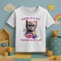Karma Is A Cat Purring In My Lap Toddler T-Shirt thumb 3