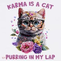 Karma Is A Cat Purring In My Lap Women's T-Shirt thumb 6