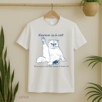 Karma Is A Cat Purring In My Lap Cause It Loves Me Cat Love T-Shirt thumb 2