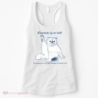 Karma Is A Cat Purring In My Lap Cause It Loves Me Cat Love Women's Tank Top thumb 0