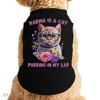 Karma Is A Cat Purring In My Lap Doggie Tank thumb 0