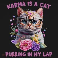 Karma Is A Cat Purring In My Lap Doggie Tank thumb 4