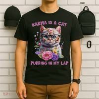 Karma Is A Cat Purring In My Lap T-Shirt thumb 6