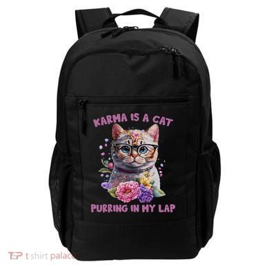 Karma Is A Cat Purring In My Lap Backpack