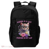Karma Is A Cat Purring In My Lap Backpack thumb 0