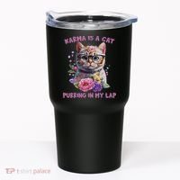 Karma Is A Cat Purring In My Lap Tumbler thumb 0