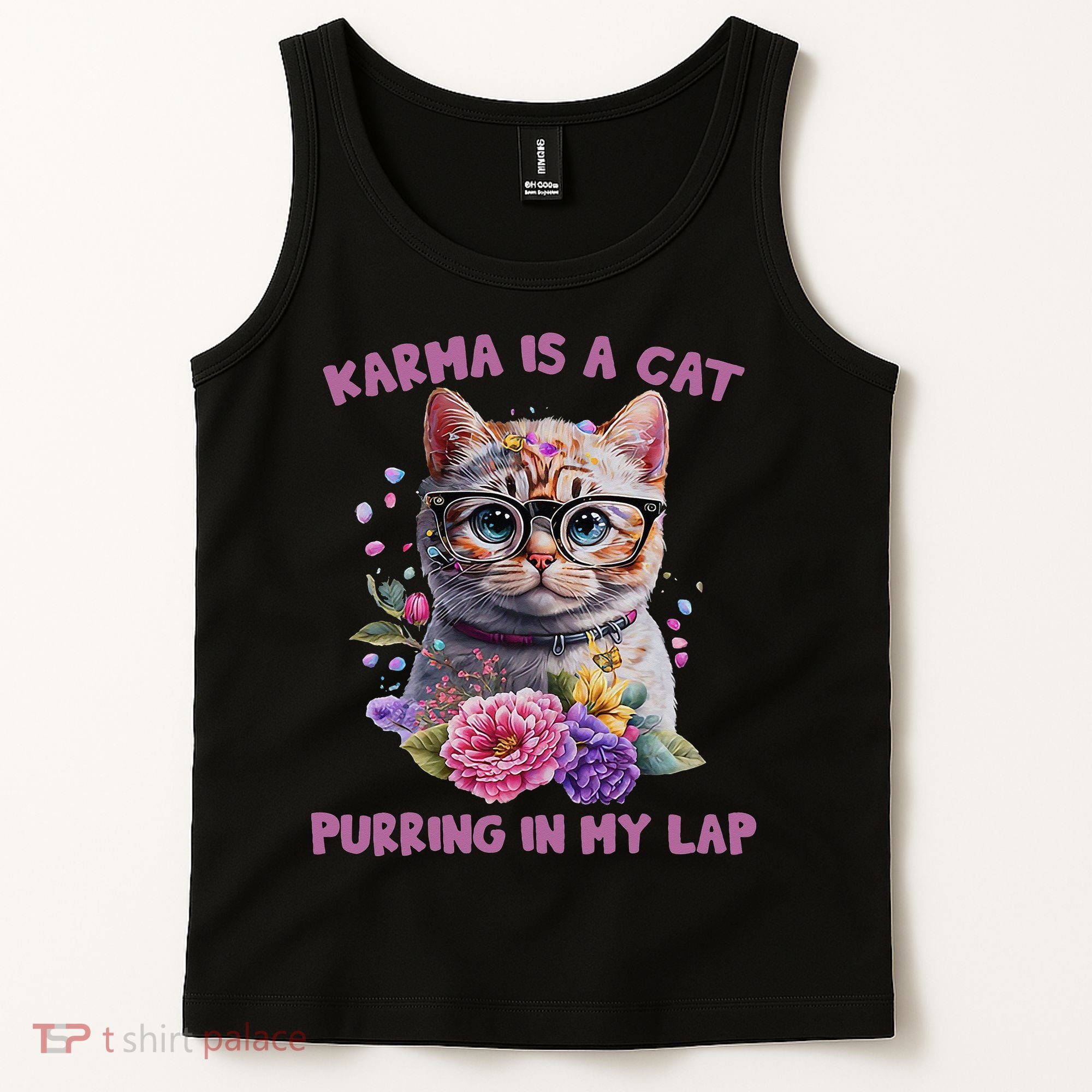 Karma Is A Cat Purring In My Lap Tank Top