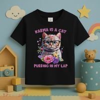 Karma Is A Cat Purring In My Lap Toddler T-Shirt thumb 3