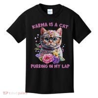 Karma Is A Cat Purring In My Lap Kids T-Shirt thumb 0