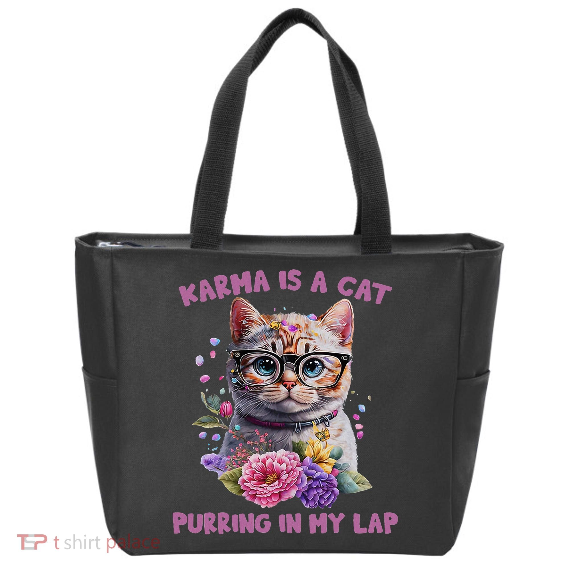 Karma Is A Cat Purring In My Lap Tote Bag