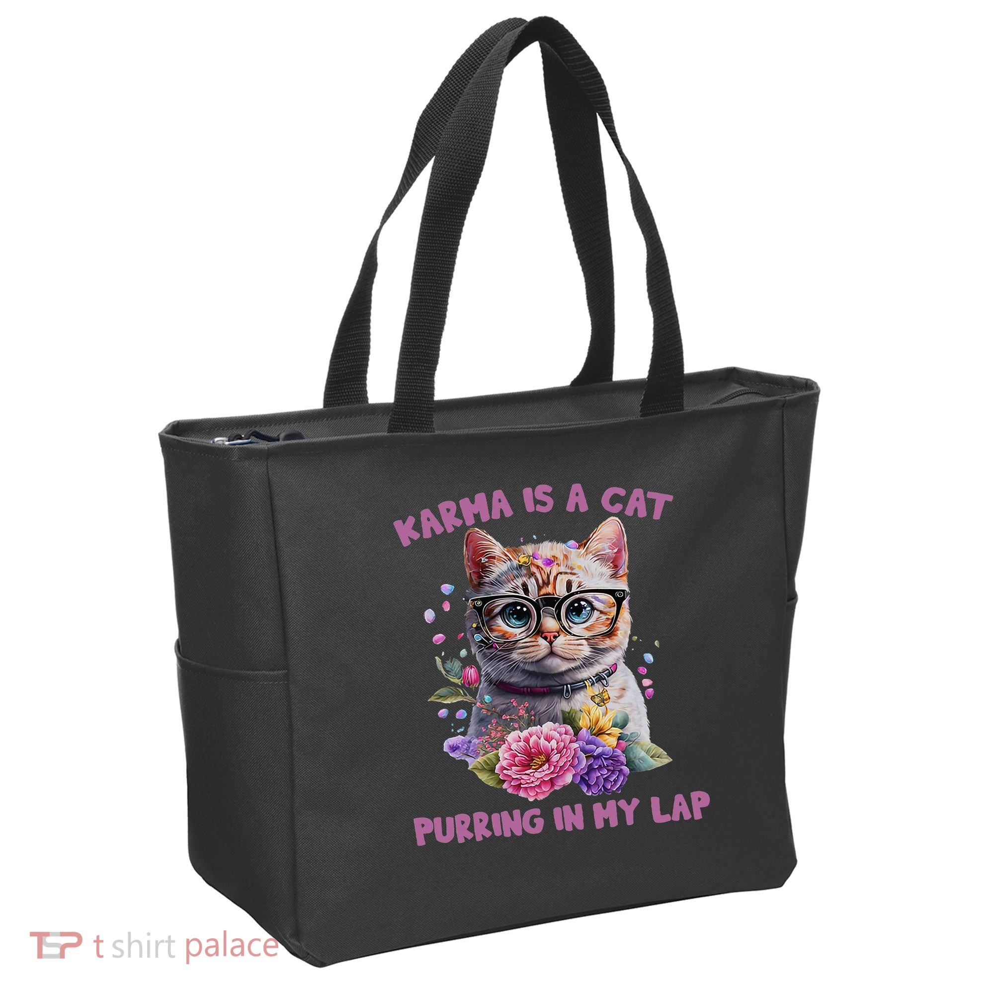 Karma Is A Cat Purring In My Lap Tote Bag