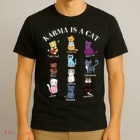 Karma Is A Cat T-Shirt thumb 3