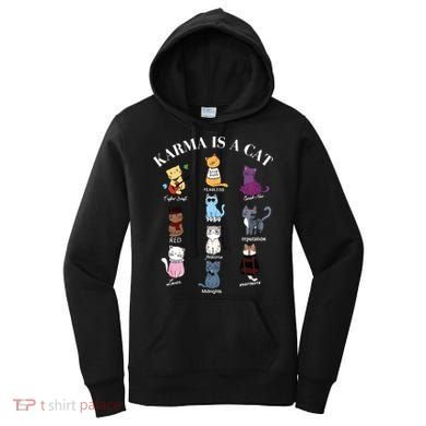 Karma Is A Cat Women's Hoodie