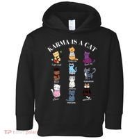 Karma Is A Cat Toddler Hoodie thumb 0
