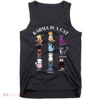 Karma Is A Cat Tank Top thumb 0