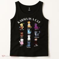 Karma Is A Cat Tank Top thumb 2