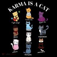 Karma Is A Cat Tank Top thumb 6