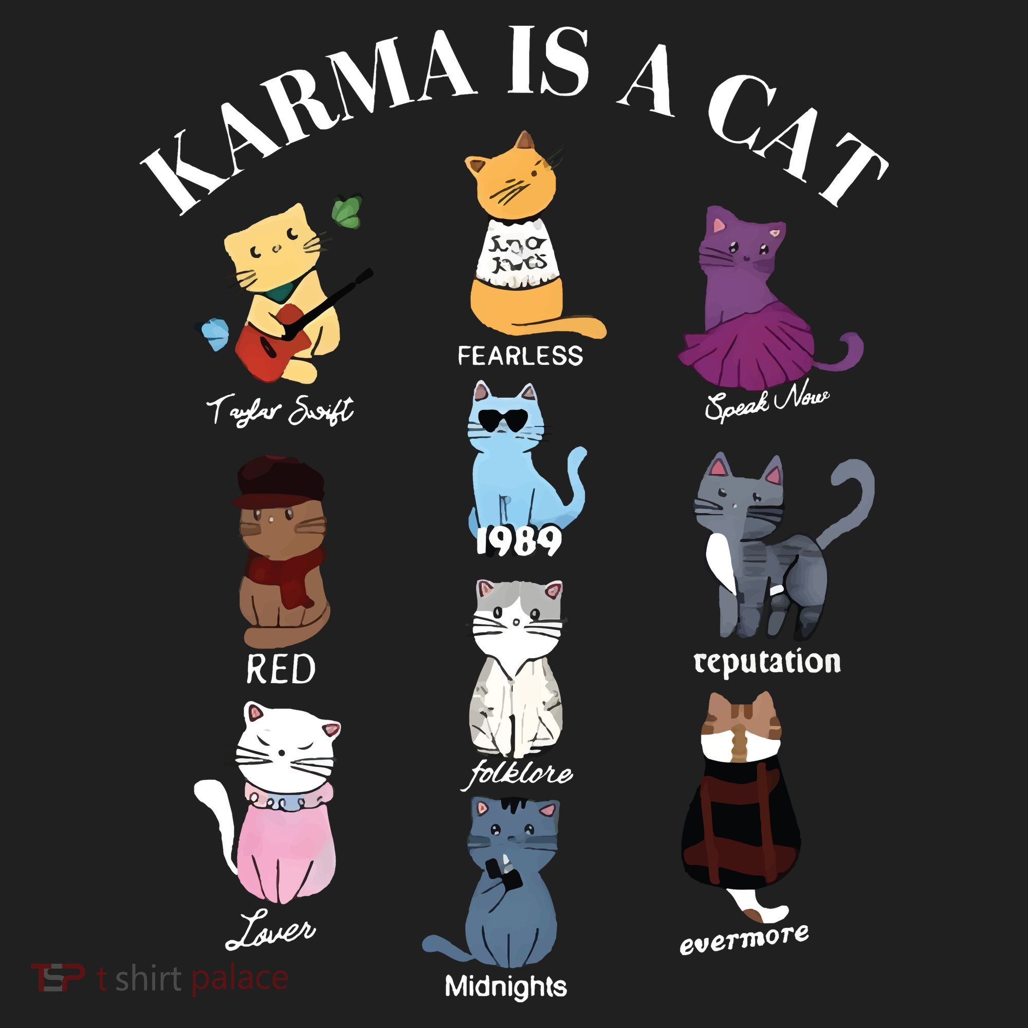 Karma Is A Cat Golf Towel