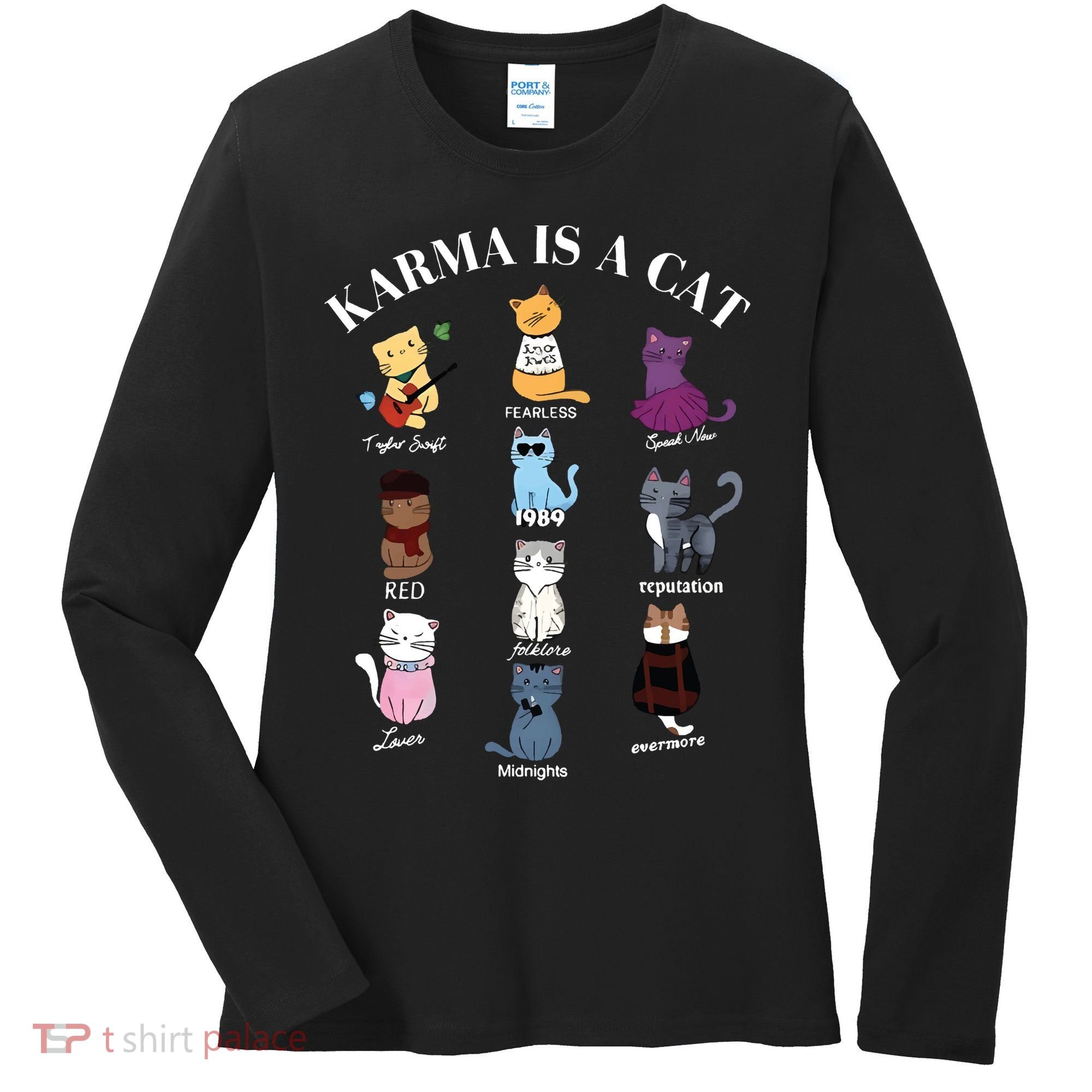 Karma Is A Cat Women's Long Sleeve Shirt
