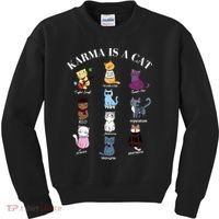 Karma Is A Cat Kids Sweatshirt thumb 0