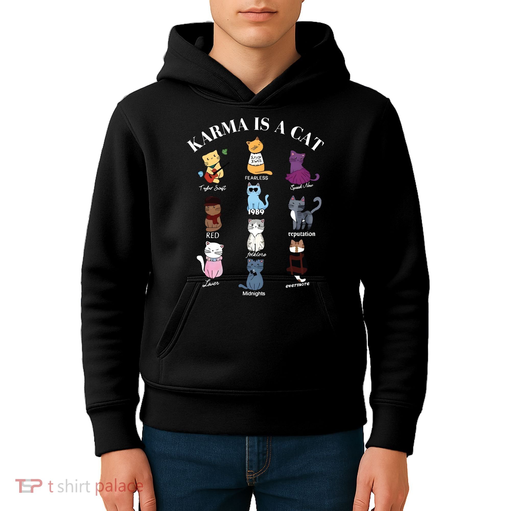 Karma Is A Cat Kids Hoodie
